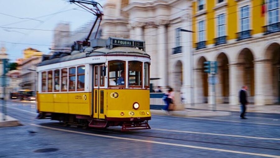 The yellow tram is one of the trade marks of Lisbon